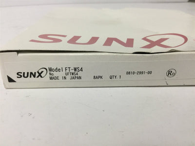 New Sunx FT-WS4 Thru-Beam Type Fiber Cables, 2x 2m Lengths, Fiber Core: 0.5mm