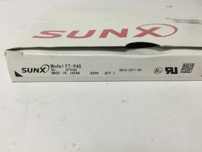New Sunx FT-P40 Thru-Beam Type Fiber Cables, 2x 2m Lengths, Fiber Core: 0.5mm