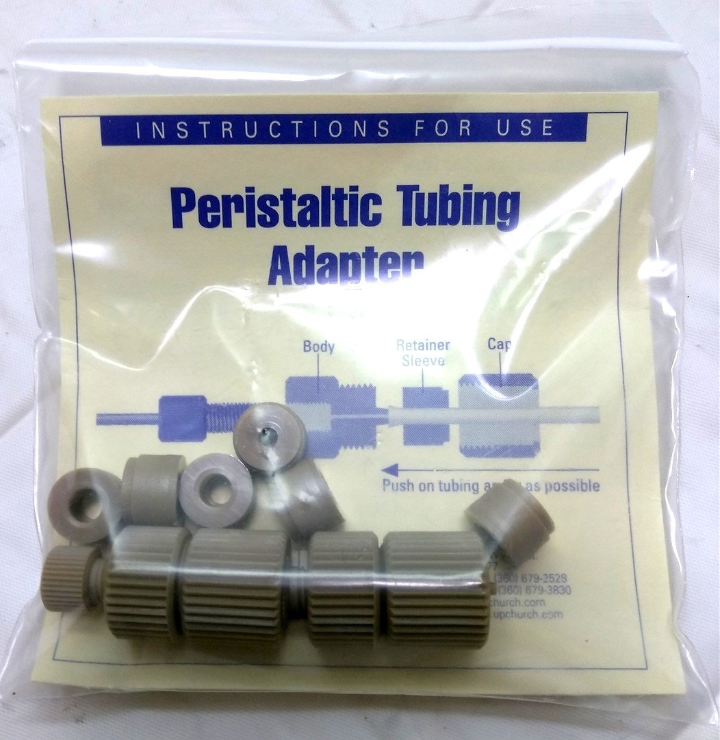 New Lot of 2 New Upchurch Scientific P-757 Tubing Adapters, Rigid to Soft Tubing