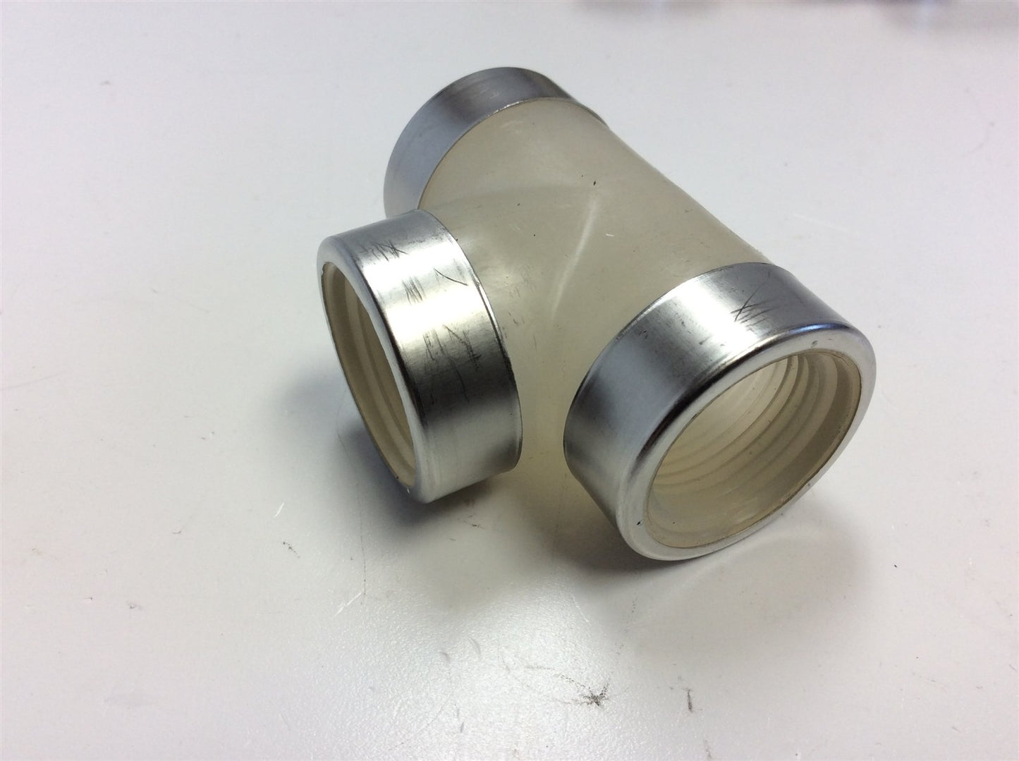 New – Open box Lot of 6 PLF4805-007SR 3/4" NPT Female Tees Schedule 80 Reinforced SS Collars
