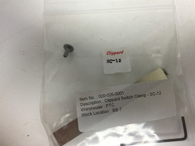New Lot of 2 New Clippard SC-12 Universal Cylinder Sensor Clamp 1" Diameter