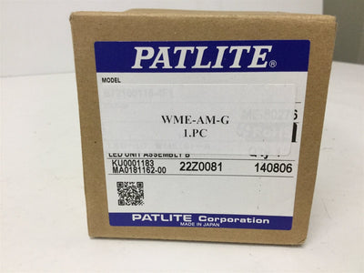 New New Patlite WME-AM-G LED Light Module, Color: Green, For WME-A and WME-AFB