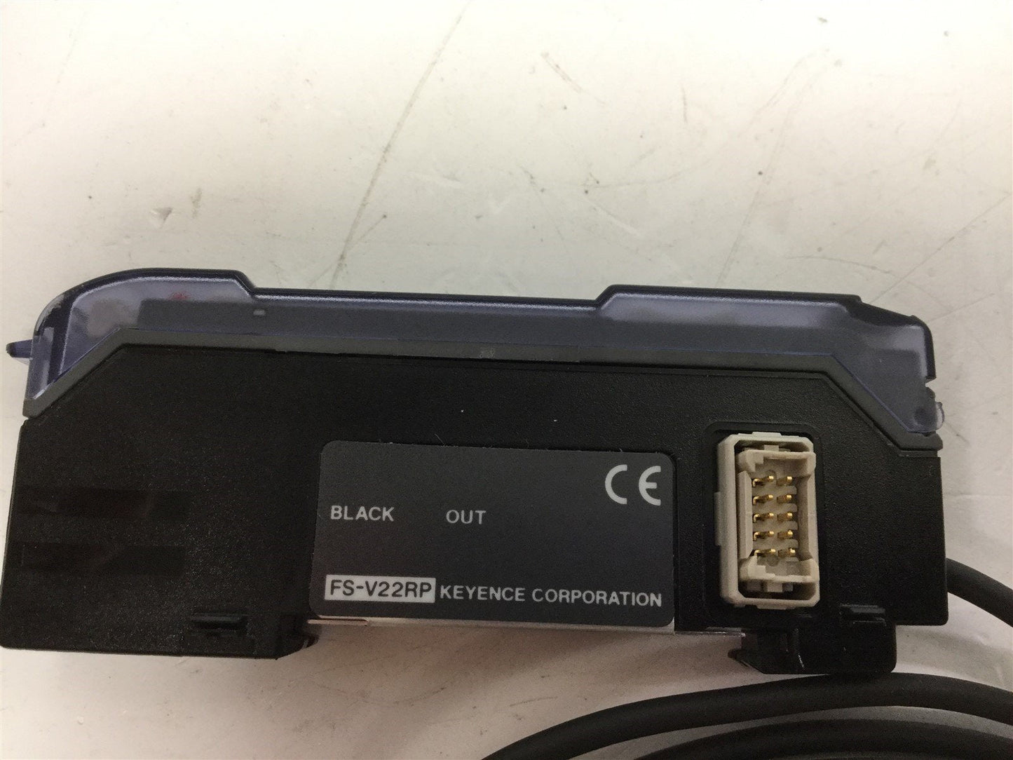 Used Keyence Corporation FS-V22RP Fiber Amplifier Cable Length 7' Black Out Operation