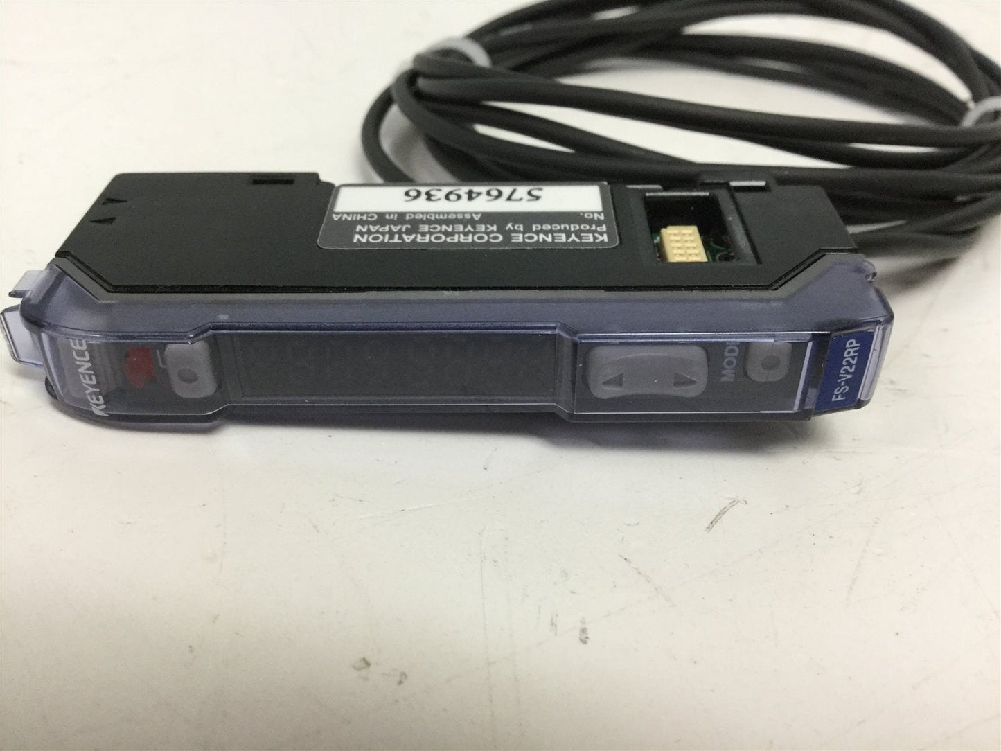 Used Keyence Corporation FS-V22RP Fiber Amplifier Cable Length 7' Black Out Operation