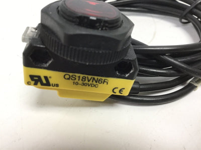 Used Banner QS18VN6R Photoelectric Infrared Sensor, Range: 20 M, NPN, Max: 30VDC