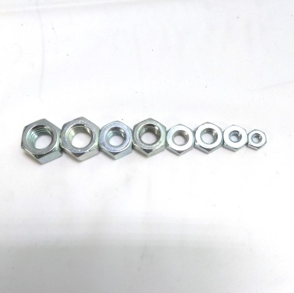 New Assortment of Low Carbon Zinc Nuts and Washer, 1/4" - 7/16", #4 - 3/4" SAE