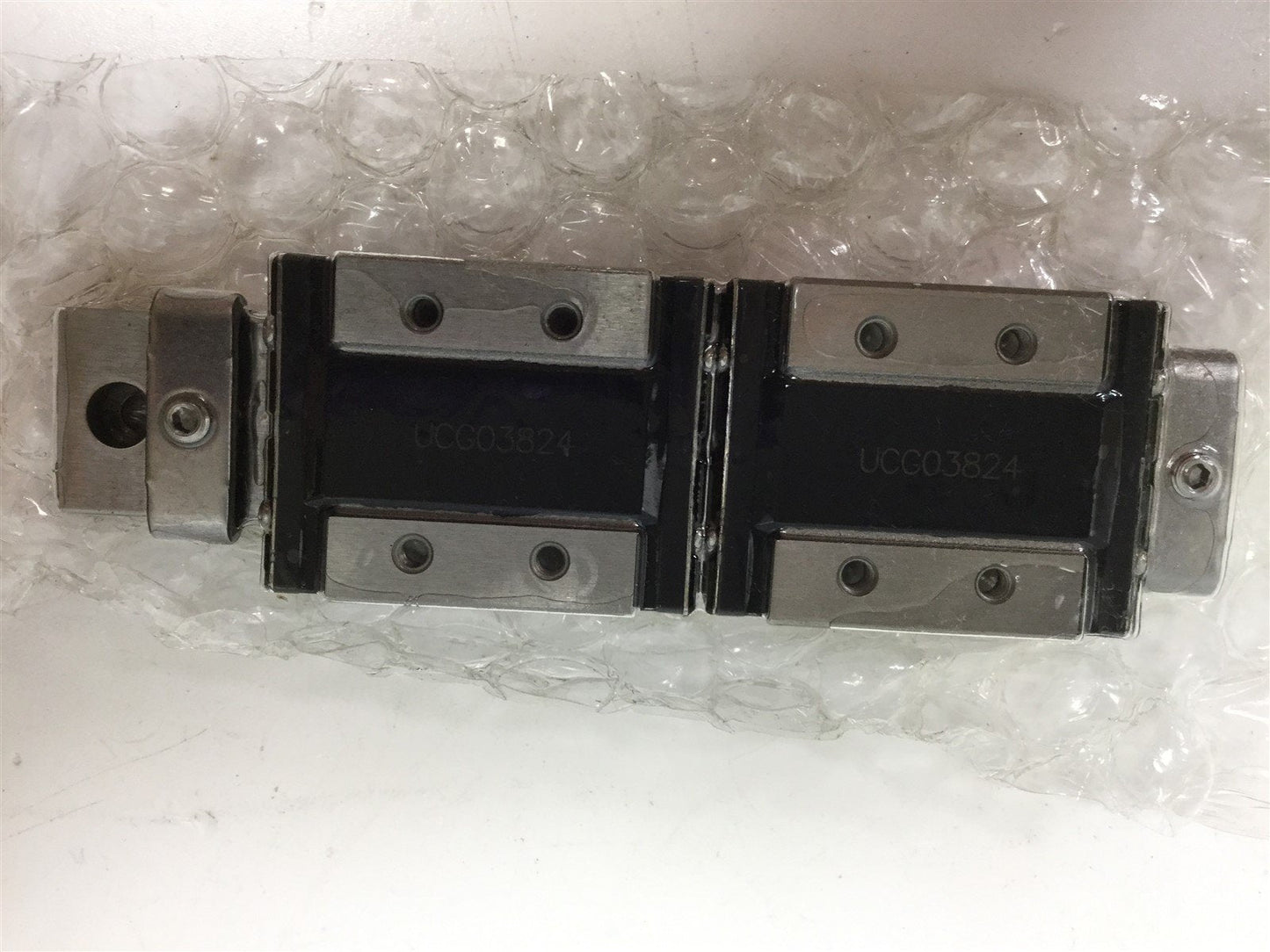 New THK SRS9WZM Linear Rail With 2x Roller Carriages, Rail Length: 4.15"