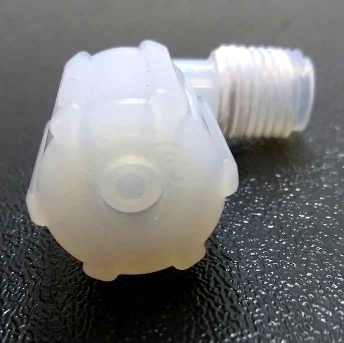 New Lot of 3 Entegris E4-4FN-3 Flaretek 90 Deg. Adapter, 1/4" Flaretek to 1/4" MNPT