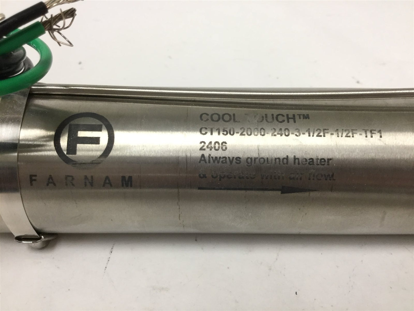 Used Farnam CT150-2000-240-3-1/2F-1/2F-TF1 Cool Touch Air Heat Torch, 240V, 2000W