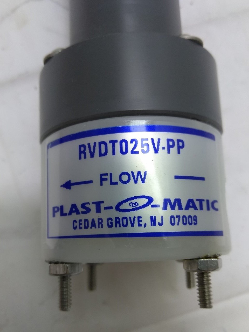 New Plast-O-Matic RVDT025V-PP Diaphragm Valve, 1/4" NPT Ports, 1GPM, 150PSI MAX