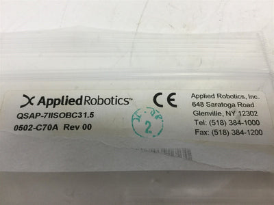 Used Applied Robotics QSAP-7IISOBC31.5 Robot Adaptor Plate, Diameter: 1.77"
