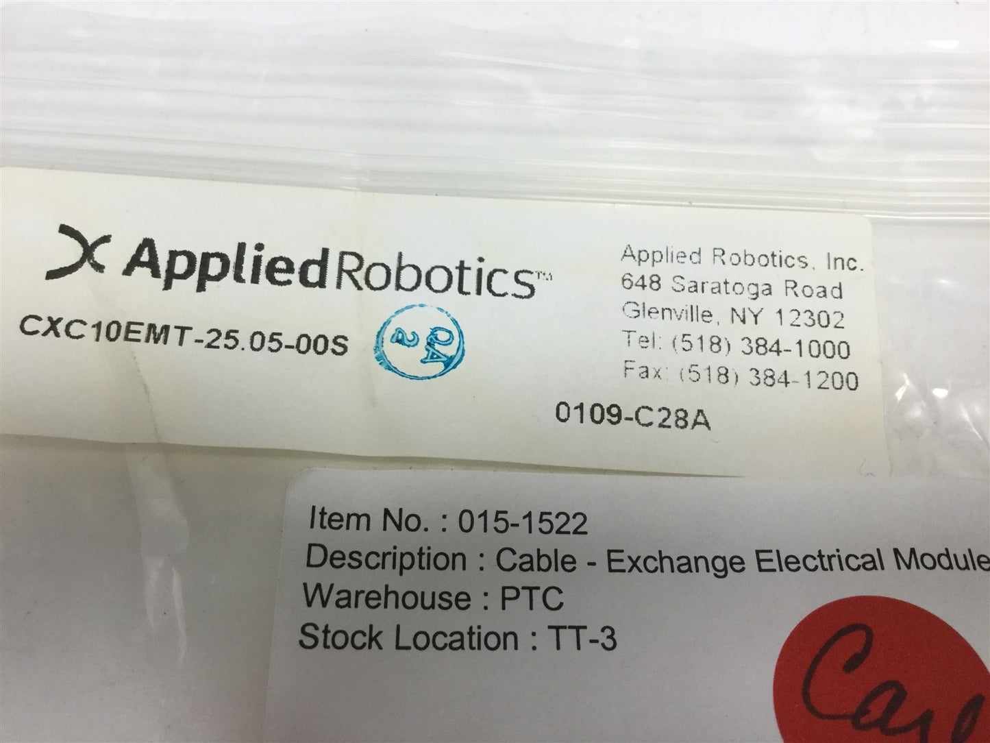 Used Applied Robotics CXC10EMT-25.05-00S Robot I/O Terminal Unit Spring Contacts 25