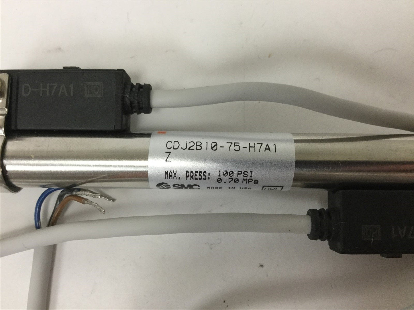 New SMC CDJ2B10-75-H7A1 Pneumatic Cylinder, Stroke: 75mm, Bore: 10mm, 2x D-H7A1