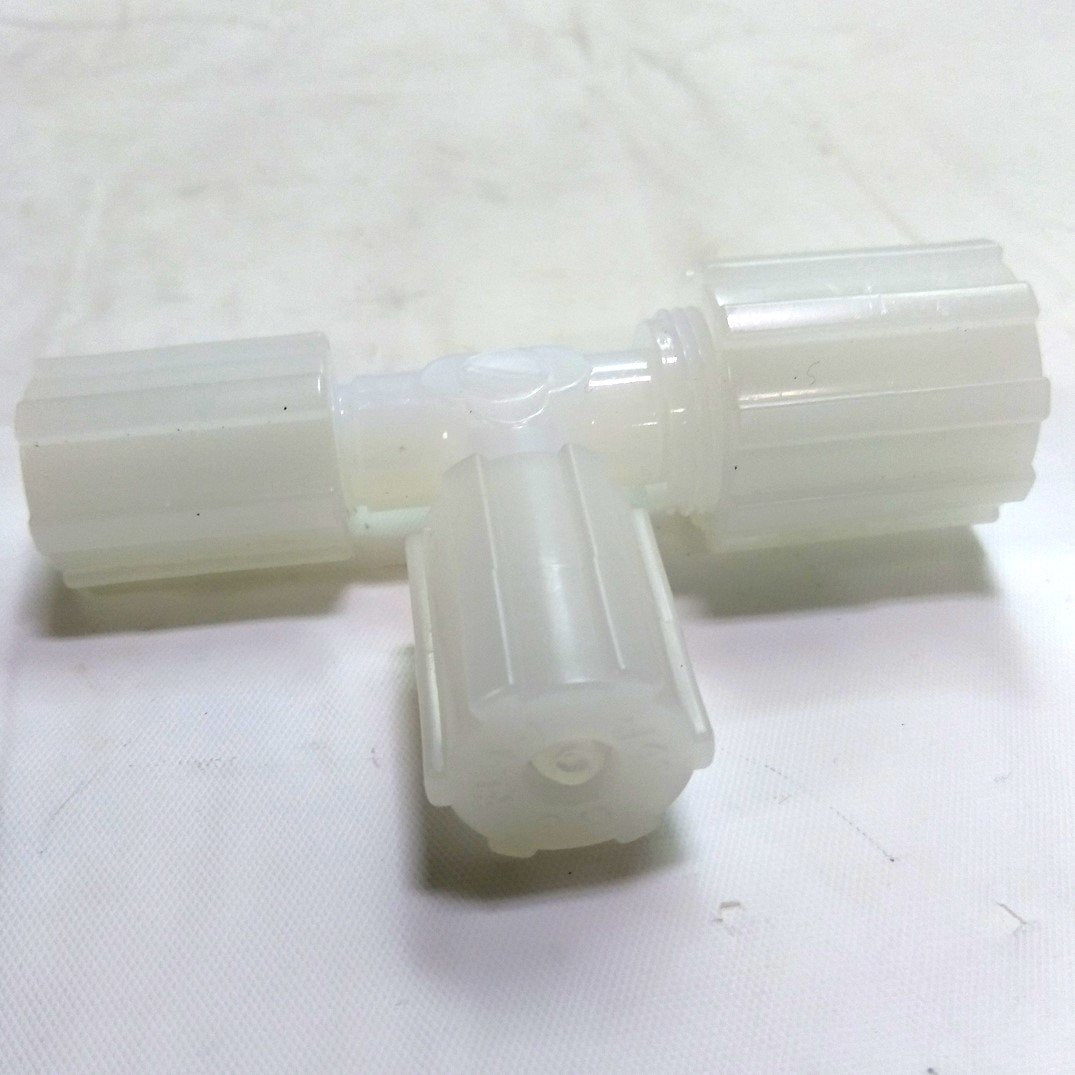 Used Entegris UT8-4-4FN-1 Flaretek Tee Connector, 1/4", 1/4", 1/2", PFA