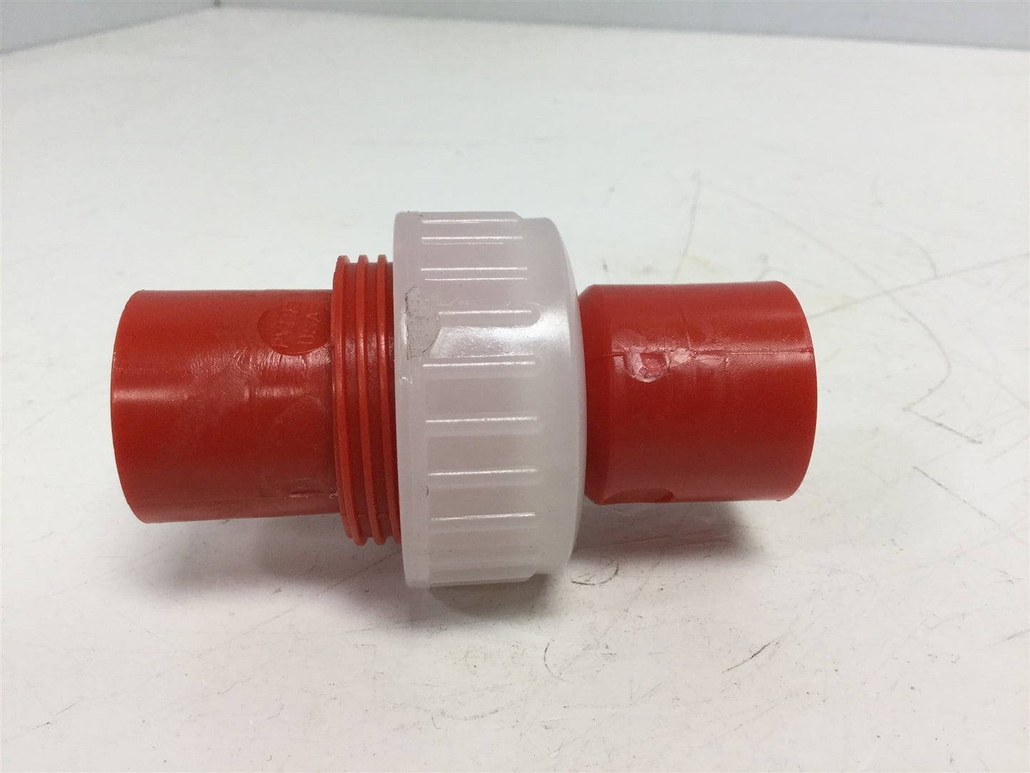 Used Orion Fittings High Purity Union 1/2" NPT to 1/2" NPT Straight, Material: PVDF