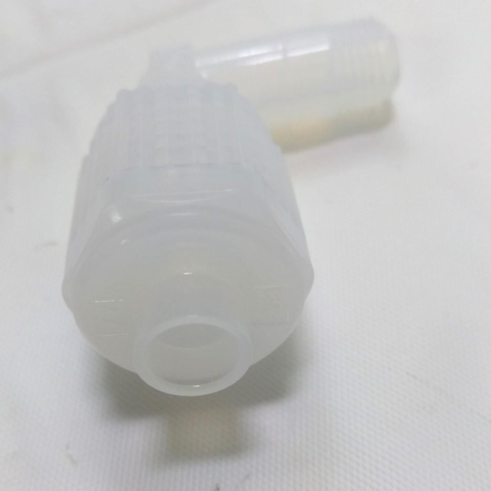 New SMC LQ1E3A-R3 High Purity Reducing Union Elbow, 1/4" Tube to 1/8" NPT, PFA