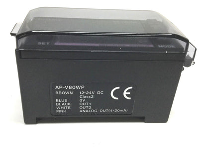 Used Keyence AP-V80WP Pressure Sensor Amplifier Unit, Voltage: 12-24VDC, Out: 4-20mA