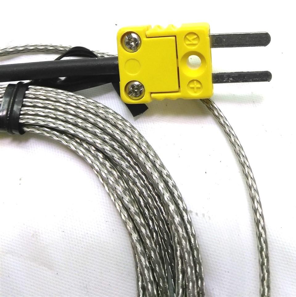 New Watlow AFCJ0FA020UK100 MI Thermocouple, Type K, 100", Mini Plug, Probe 2"