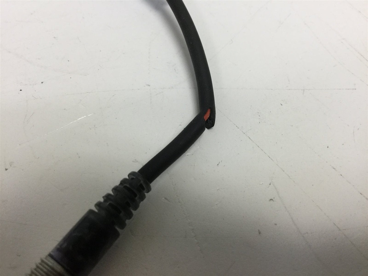 Used Keyence EV-108 Amplifier Proximity Sensor, M8-1.0, Range: 1.5mm 12-24VDC N.O.