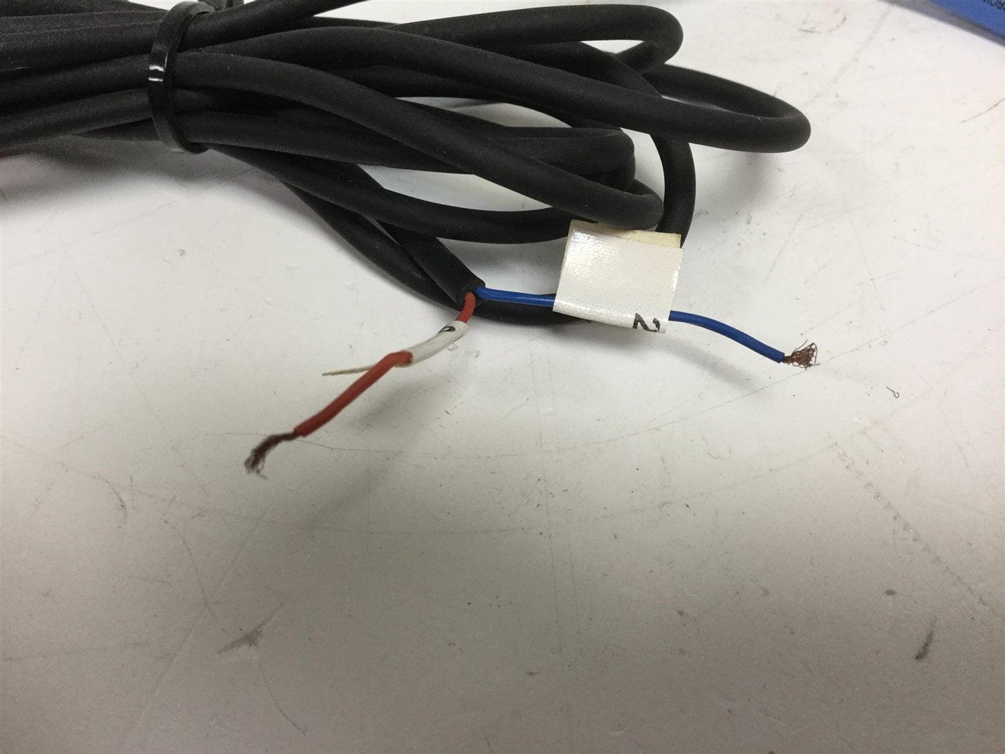 Used Keyence EV-108 Amplifier Proximity Sensor, M8-1.0, Range: 1.5mm 12-24VDC N.O.