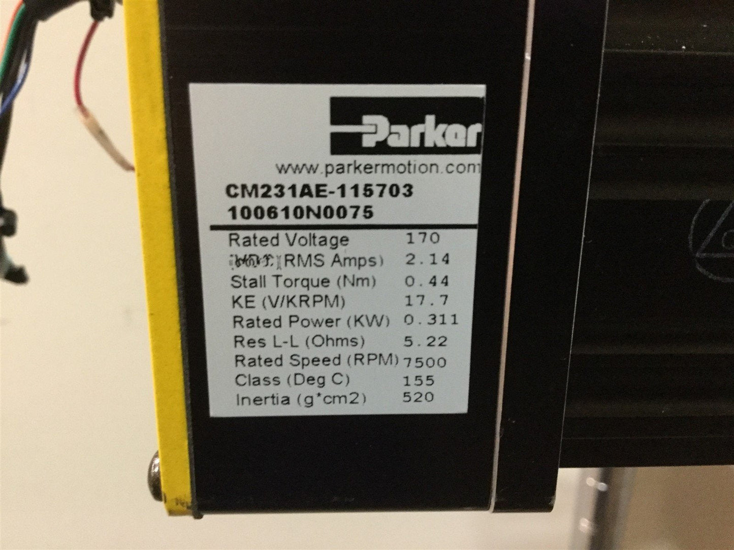 Used Parker 406020LNSD2L2C6M1E1W1 Linear Positioner Table Travel: 500mm, Voltage 170V