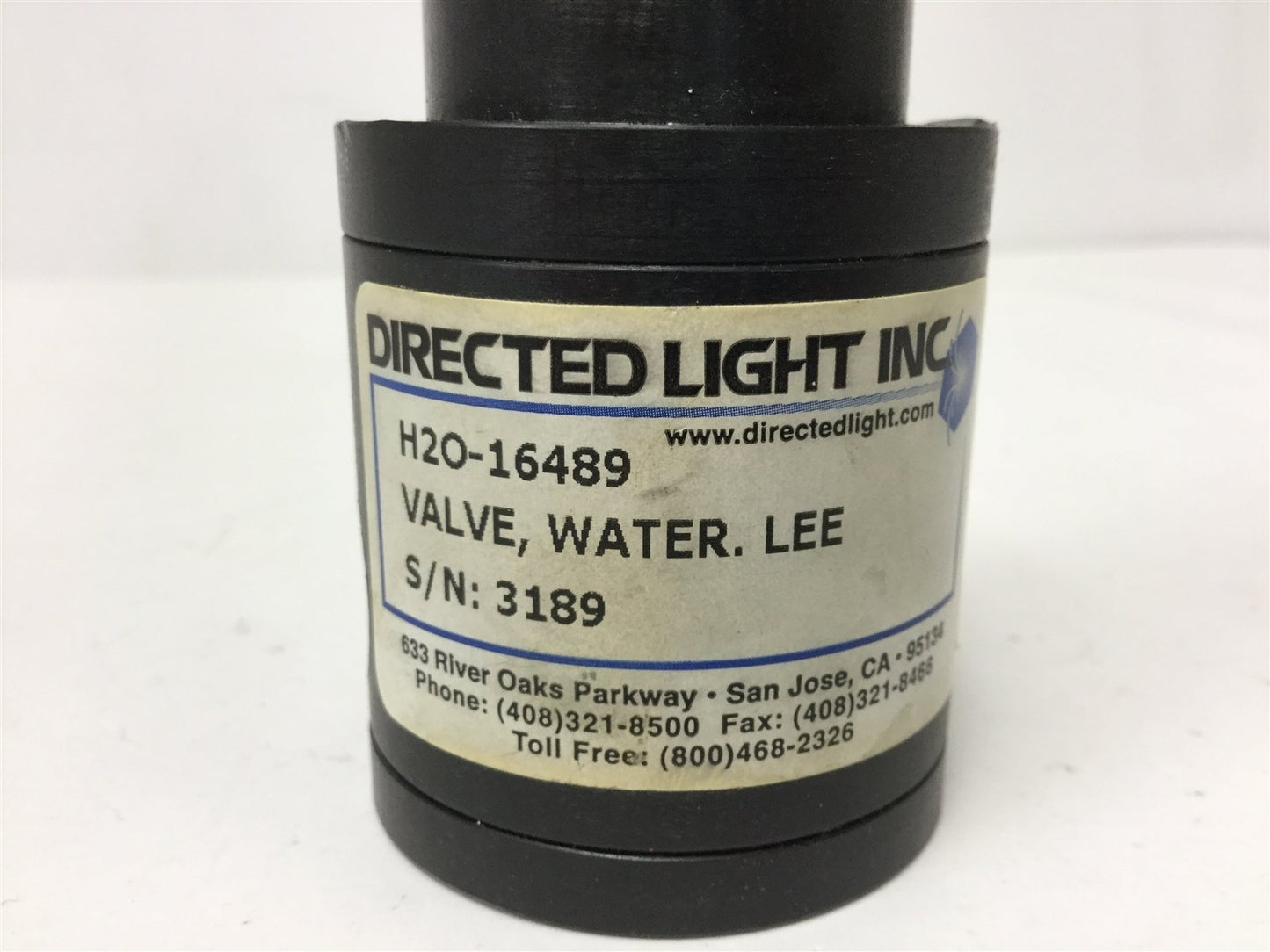 Used Directed Light Inc H2O-16489 Water Solenoid Valve, Ports: 1/4" NPT, LEE