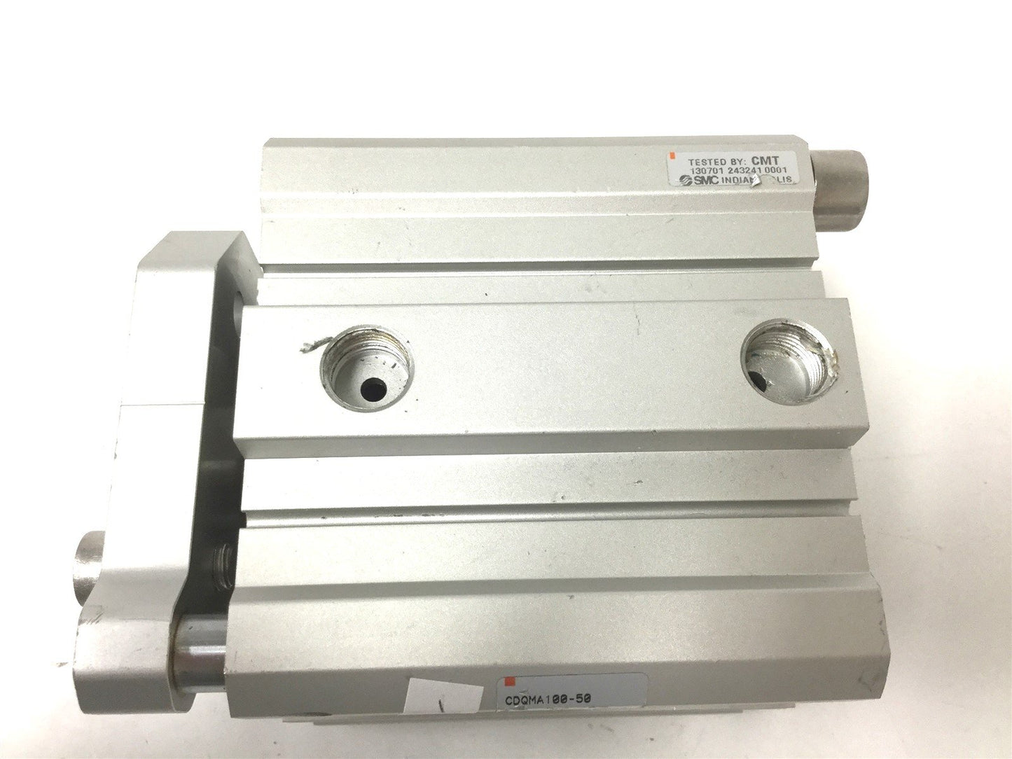 Used SMC CDQMA100-50 Pneumatic Cylinder, Stroke: 50mm, Bore: 100mm, Pressure: 145psi