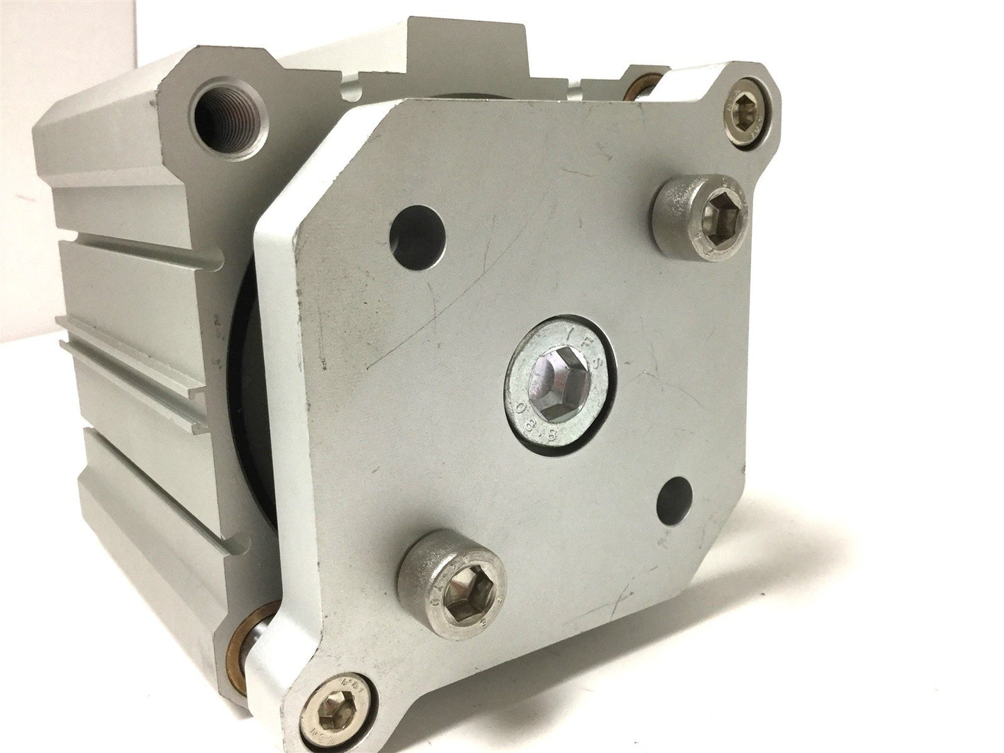 Used SMC CDQMA100-50 Pneumatic Cylinder, Stroke: 50mm, Bore: 100mm, Pressure: 145psi