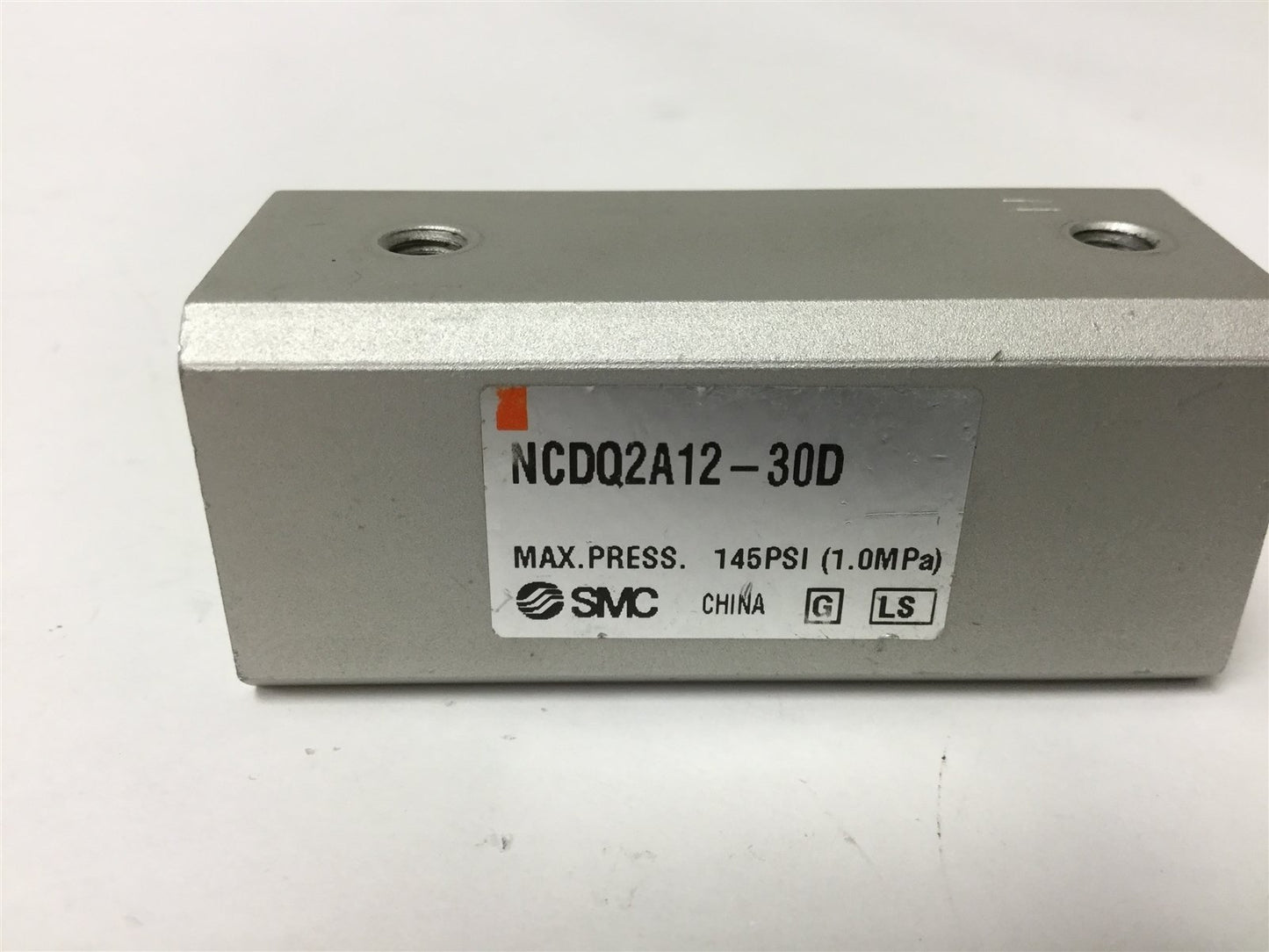 Used SMC NCDQ2A12-30D Compact Cylinder, Bore: 12mm, Stroke: 30mm, Pressure: 145psi