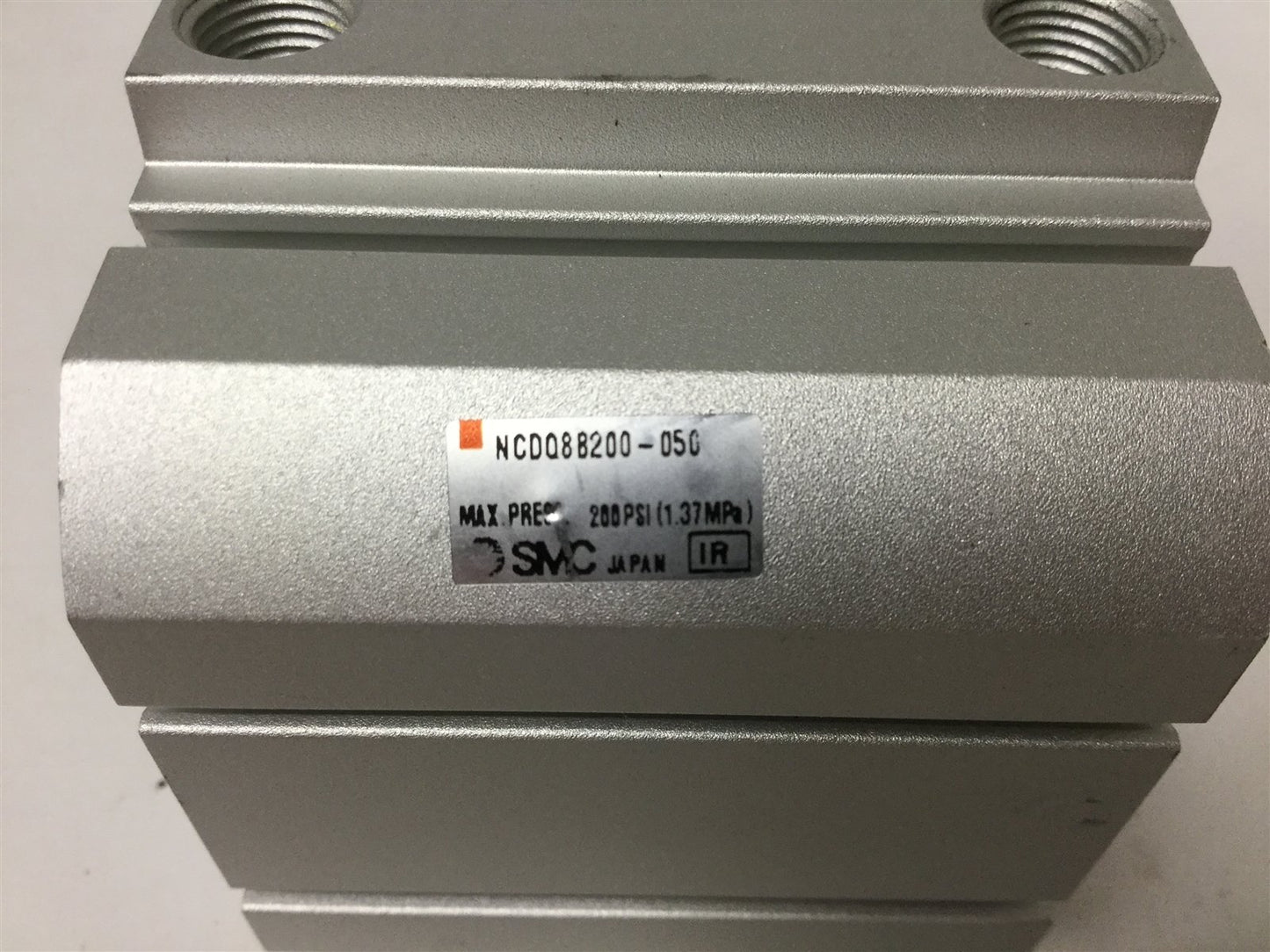 Used SMC NCDQ8B200-050 Compact Cylinder, Bore: 2", Stroke: 1/2", Ports: 1/8" NPT