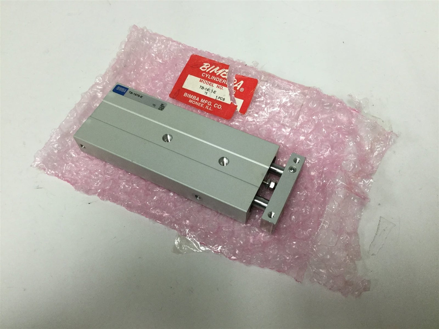 New Bimba TB-1675-E Pneumatic Cylinder, Bore: 16mm, Stroke: 75mm, Ports: 10-32