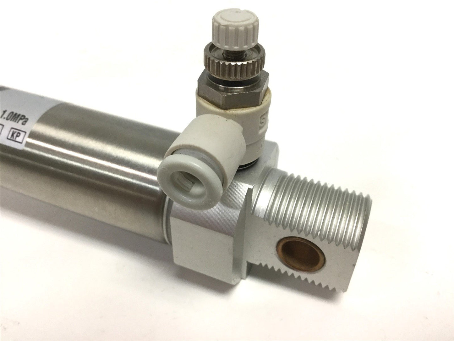 Used SMC C85N25-80 Pneumatic Cylinder, Length: 220mm, Stroke: 80mm, Bore: 25mm