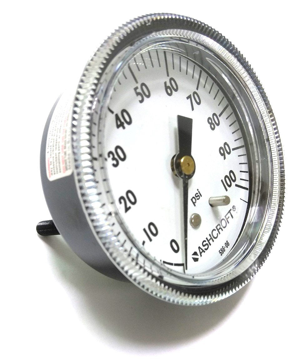 New Lot of 3 New Ashcroft 25W1001TH02B30# Pneumatic Gauge, 0-100PSI, 1/4" NPT