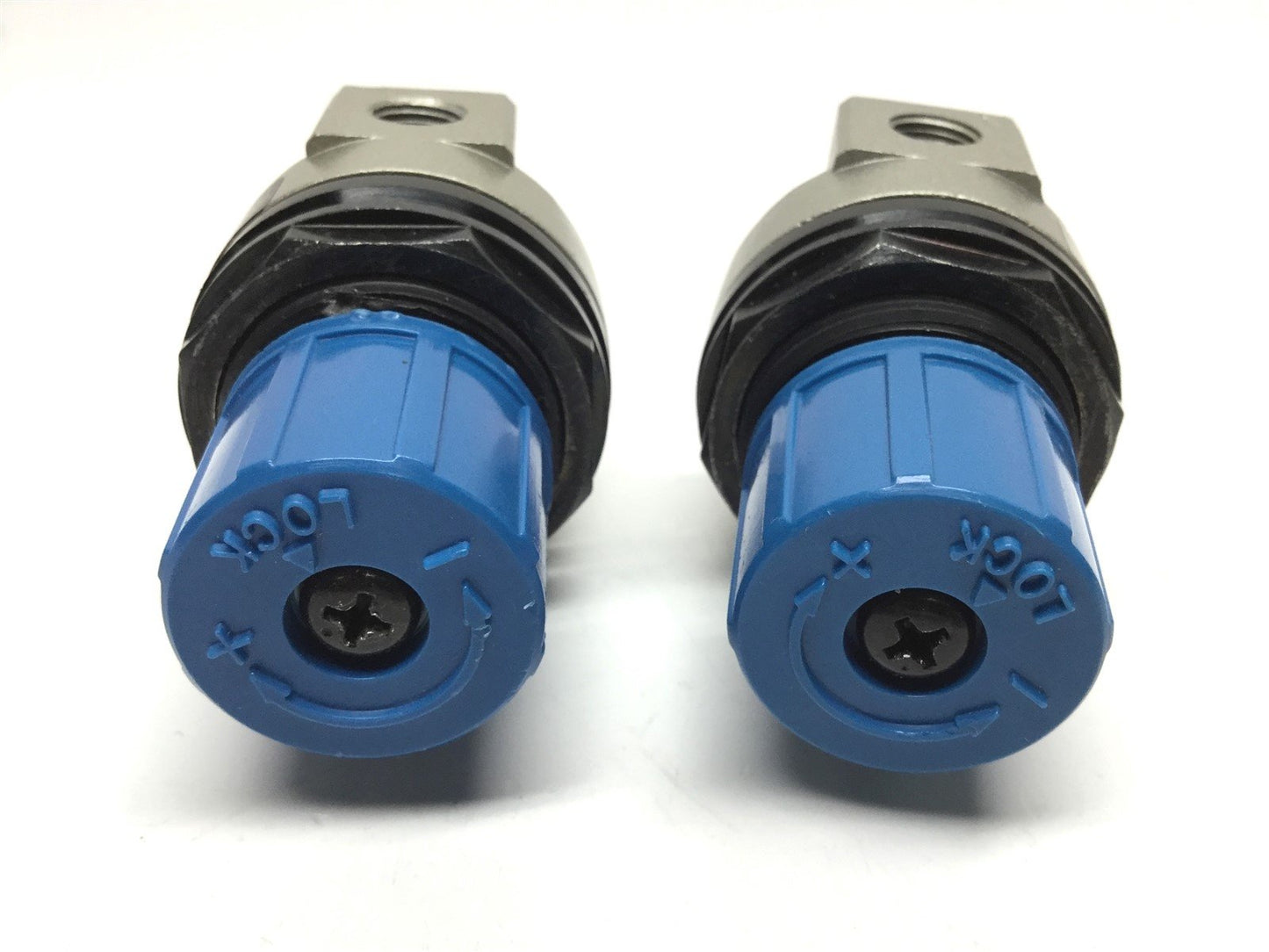 Used Lot of 2 SMC NAP100-N01 Miniature Pneumatic Regulator Relief 1/8NPT 115psi Max