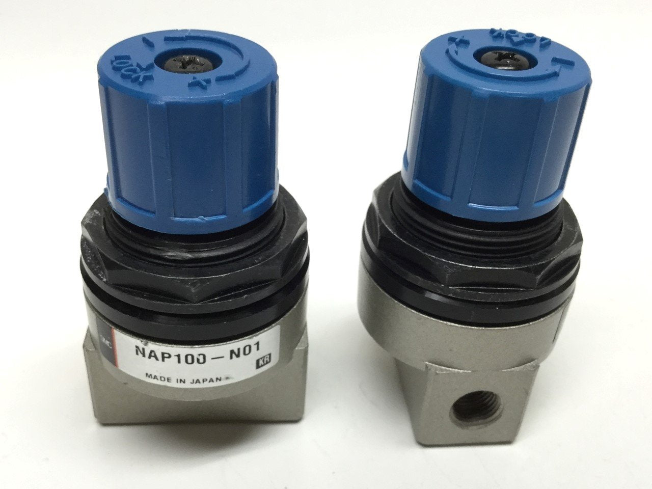 Used Lot of 2 SMC NAP100-N01 Miniature Pneumatic Regulator Relief 1/8NPT 115psi Max