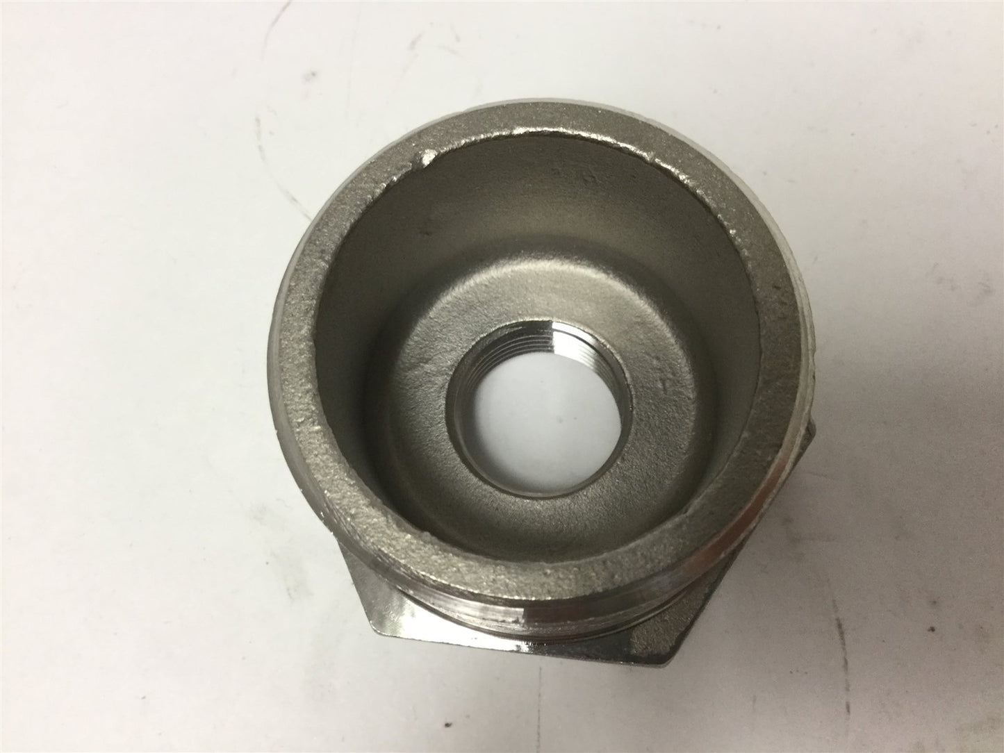 Used Lot of 2 Stainless Steel Reducing Adapters, Connections: 1-1/2" NPT to 1/2" NPT