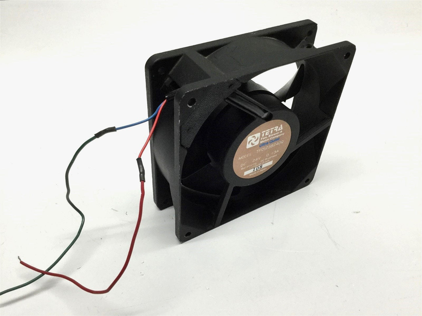 Used Tetra TF0123824DQ Ultra Quiet Axial Computer Cooling Fan, Ball Bearings, 24VDC