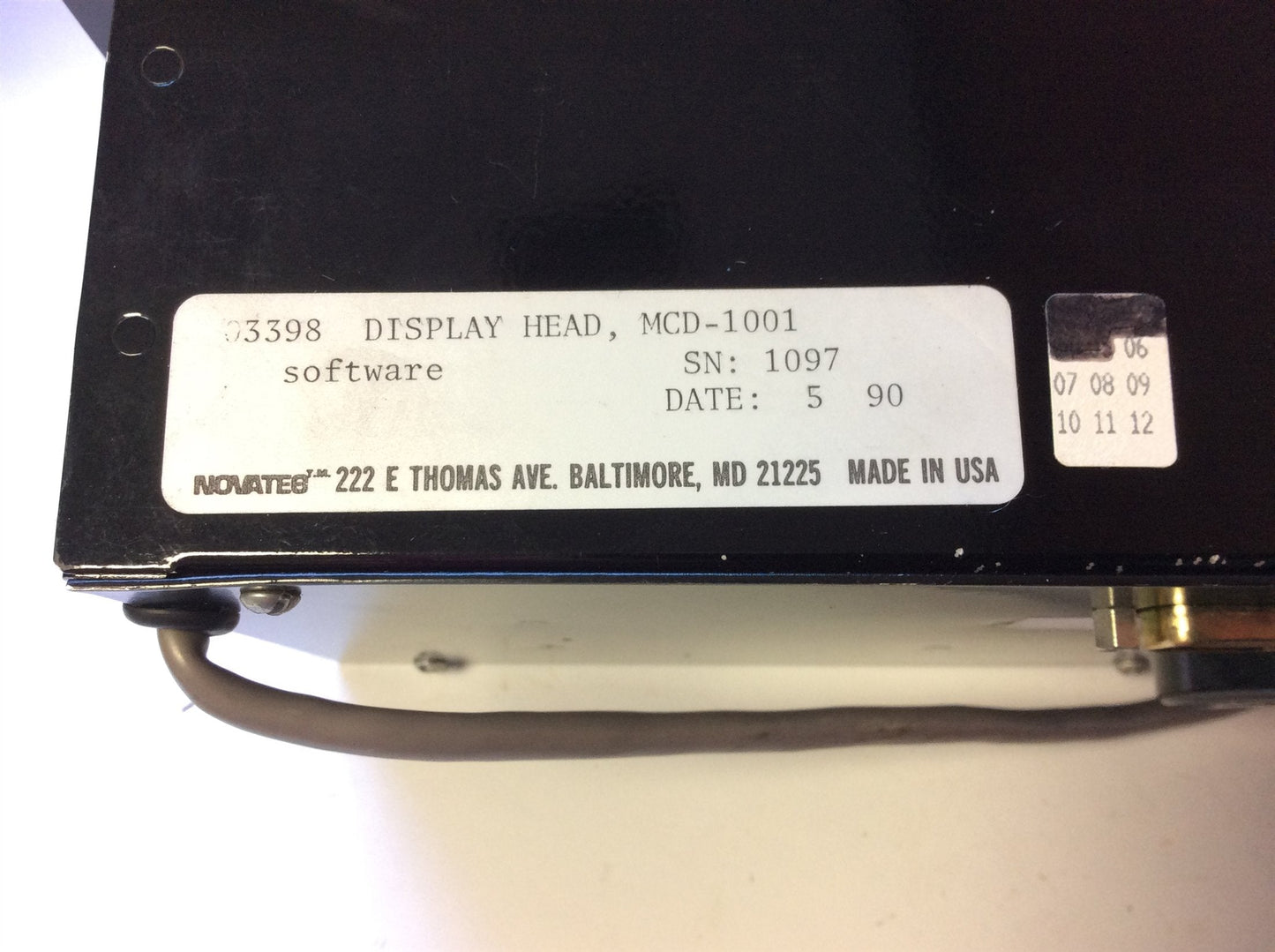 Used Novatec MCD-1001 Desiccant Dryer Display, 9-Pin Connector, D-Sub Male/Female