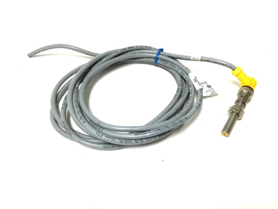 Used Turck Bi2-EG08-VN6X-H1341 Inductive Sensor, Sensing: 2mm, With 90 Degree Cable