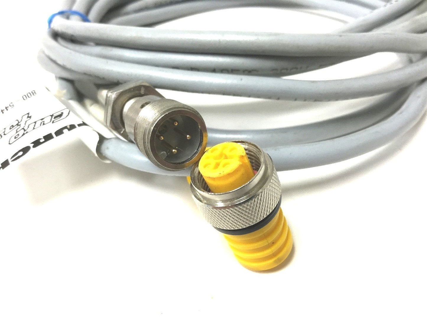 Used Turck Bi2-EG08-VN6X-H1341 Inductive Sensor, Sensing: 2mm, With 90 Degree Cable