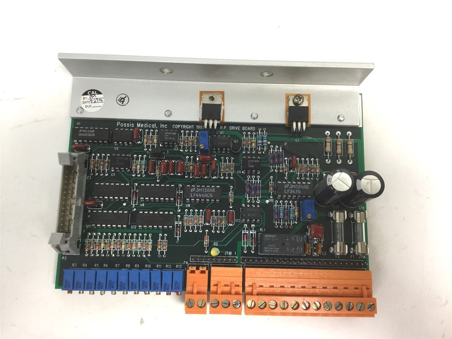 Used Possis Medical 102761-001 Rev 3 Angiojet 3000A Drive Board, Screw Terminals: 17