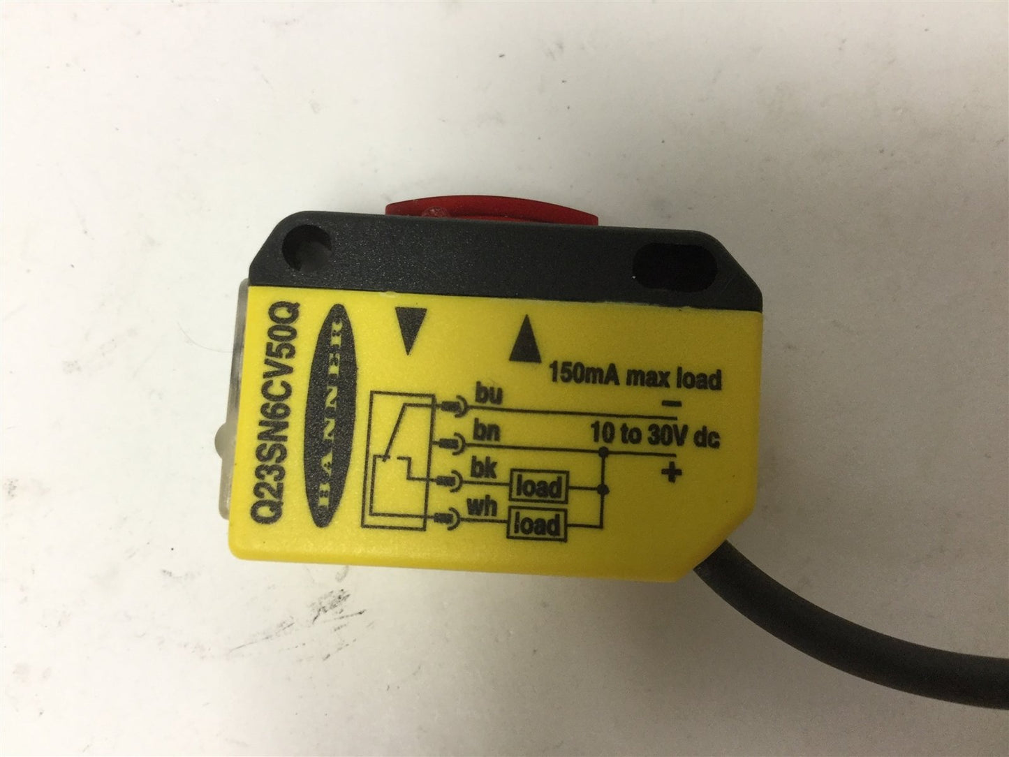 Used Banner Q23SN6CV50Q Convergent Photoelectric Sensor, Voltage: 10-30VDC, 50mm