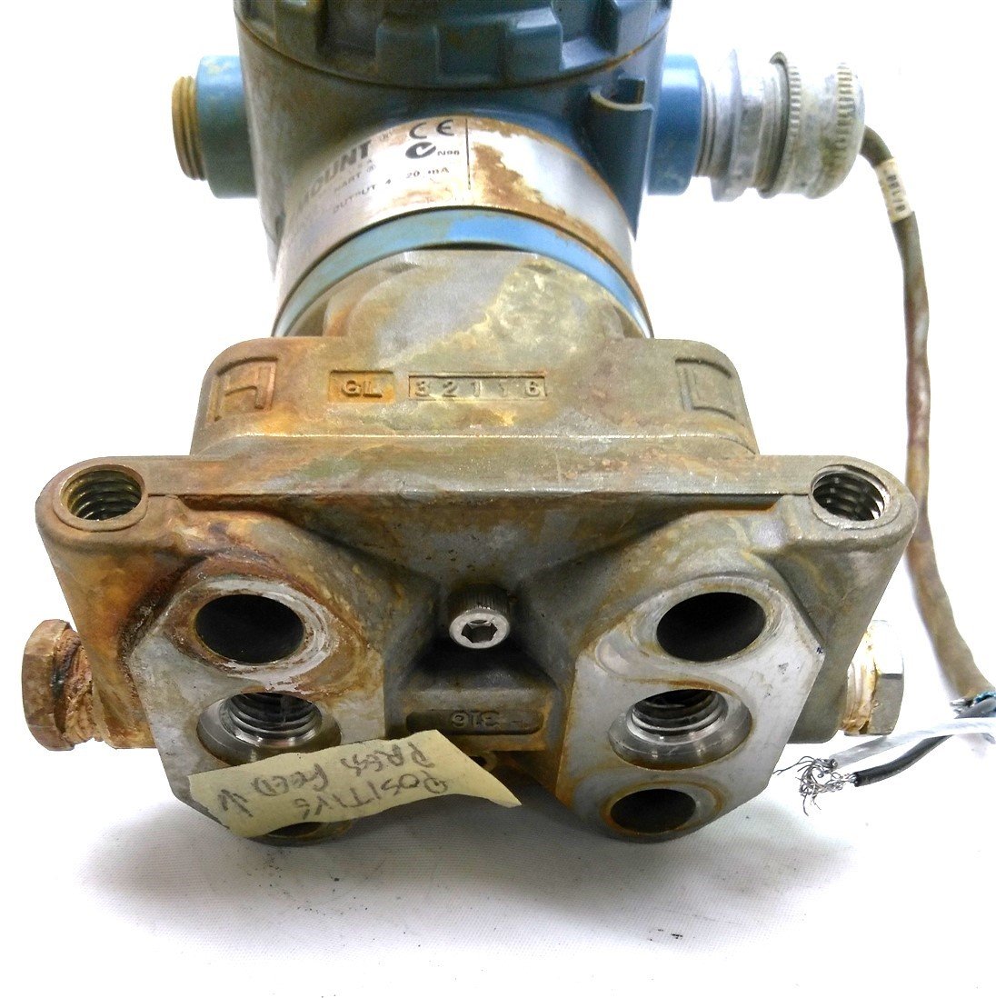 Used Rosemount 3051CD2A26B1AM5K5 Coplanar Transmitter, 0 to 250 inH2O, 10.5-55VDC