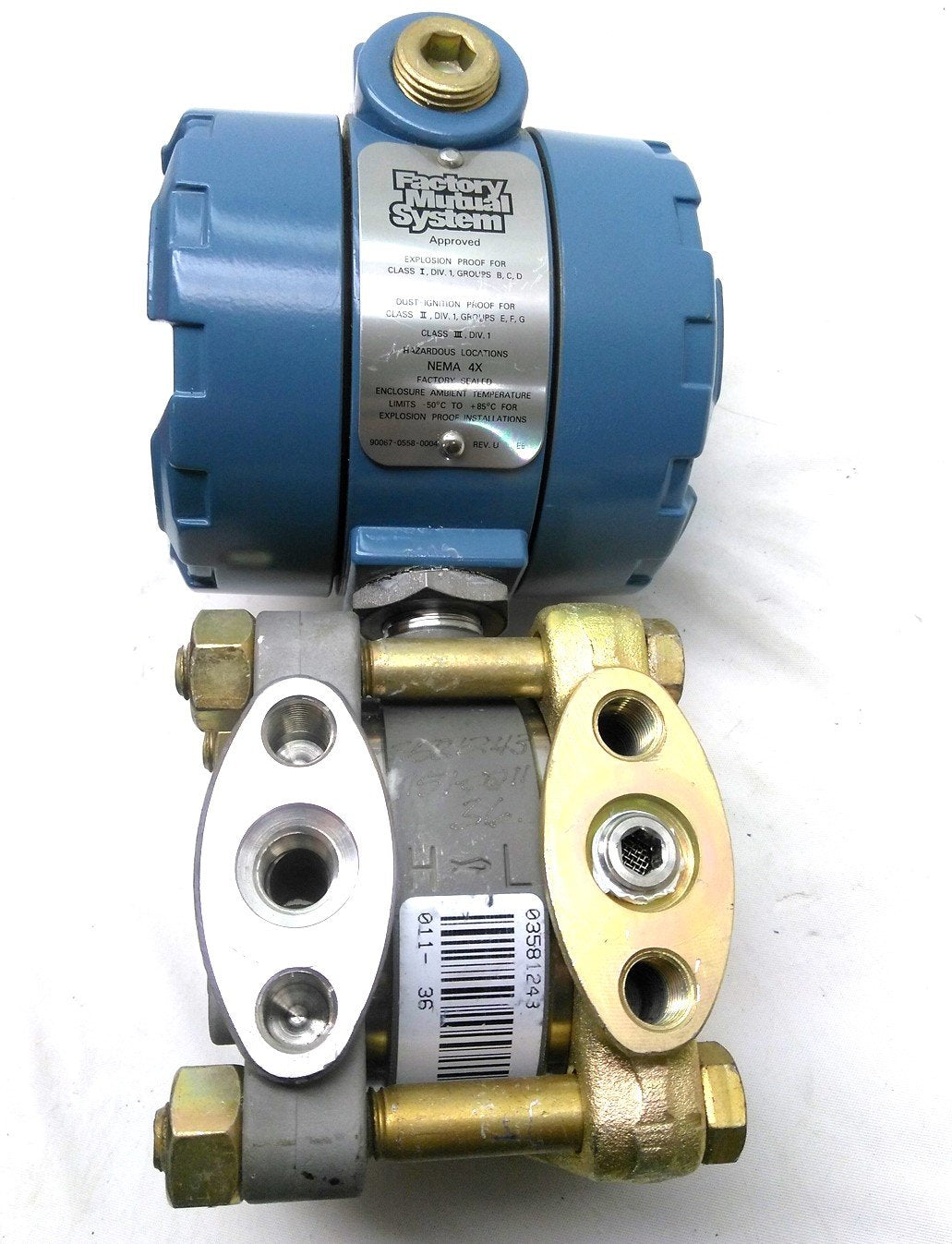 Used Rosemount 1151GP3S267T0086B1 Pressure Transmitter, 0-30 inH2O, 45VDC
