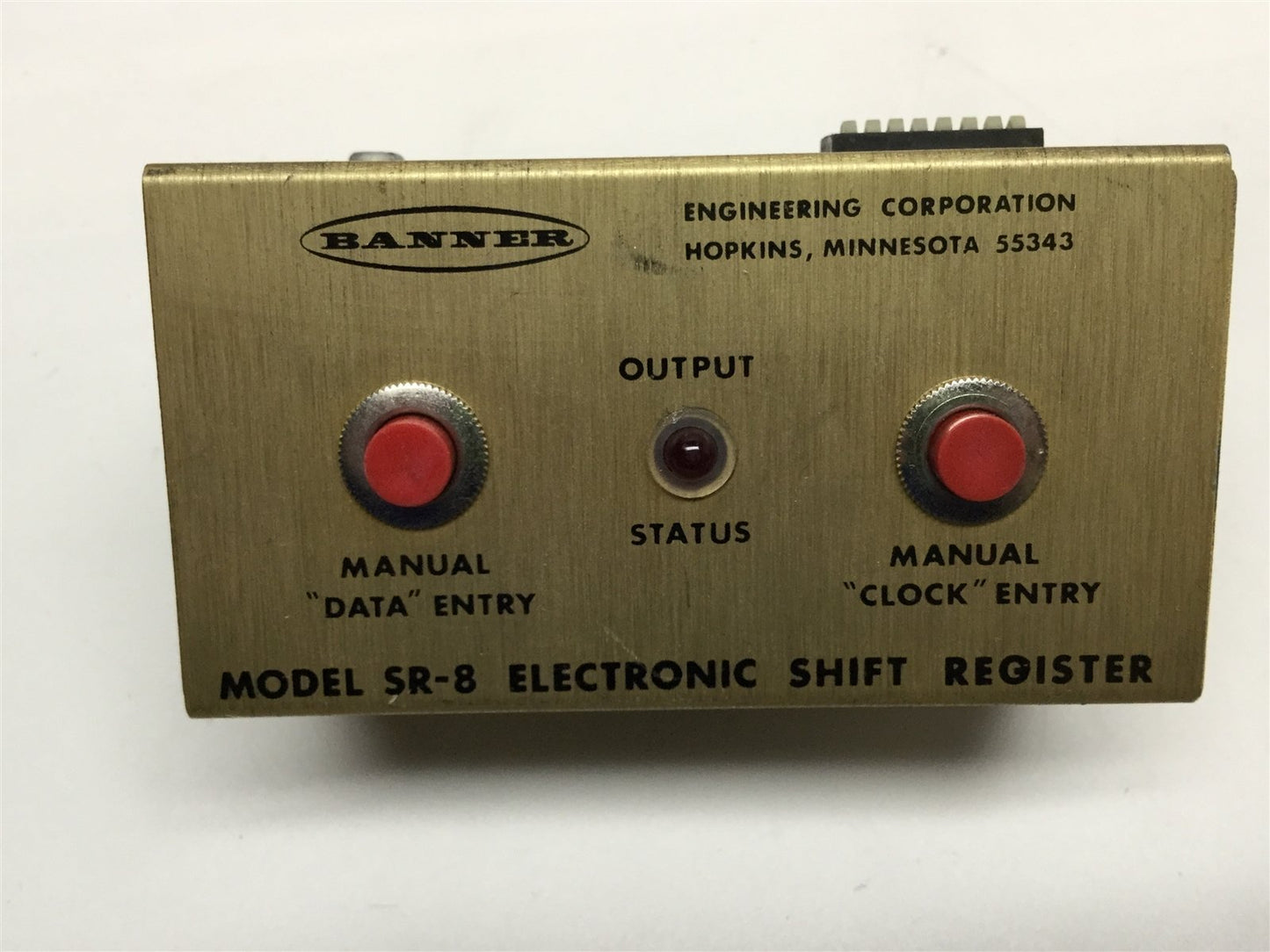 Used Banner SR-8 Electronic Shift Register Sensor Control Solid State Plug-In Module