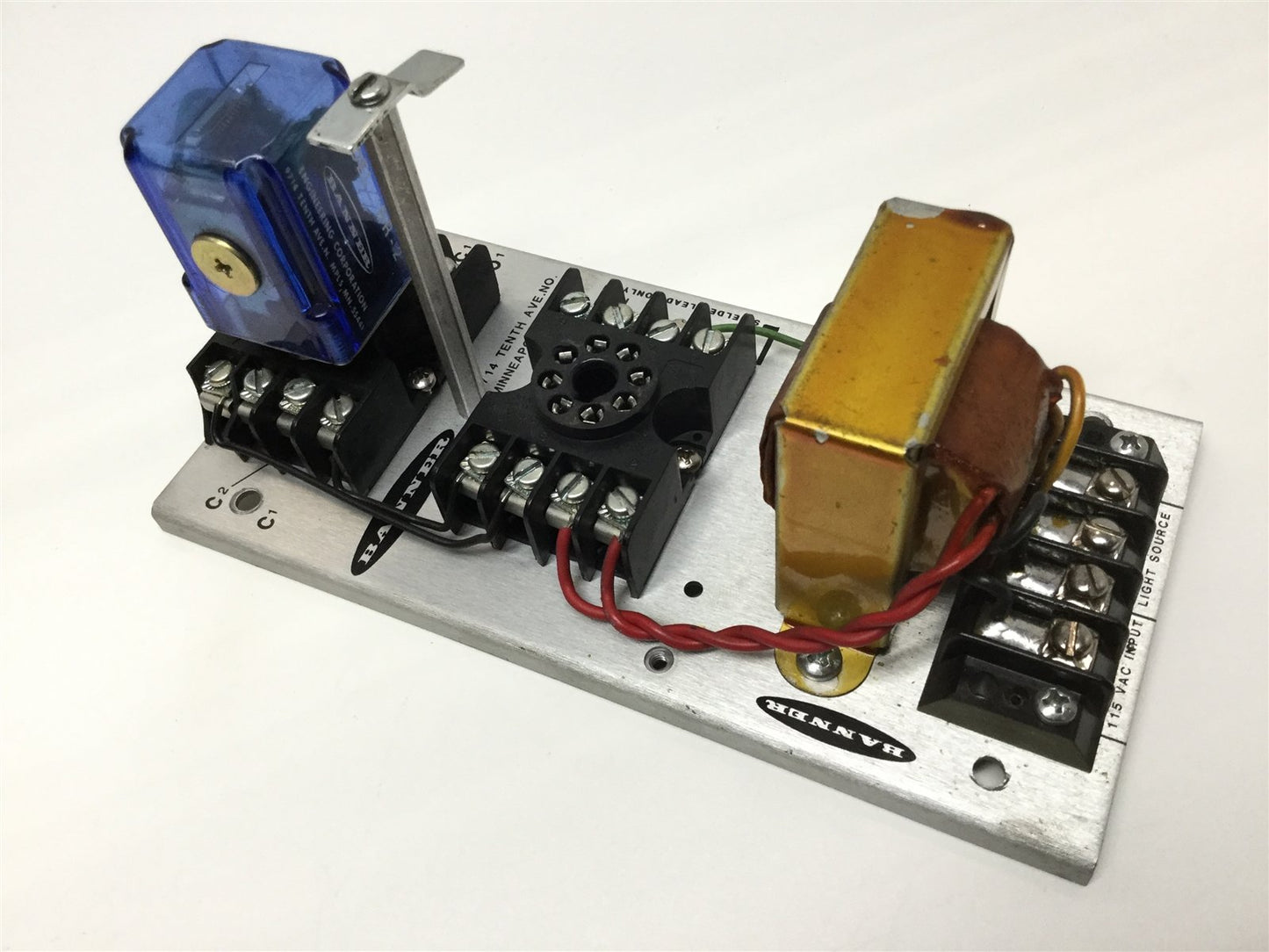 Used Banner BRB Relay Control Base Photoelectric Sensor Amplifier Logic Plug-In BR-2