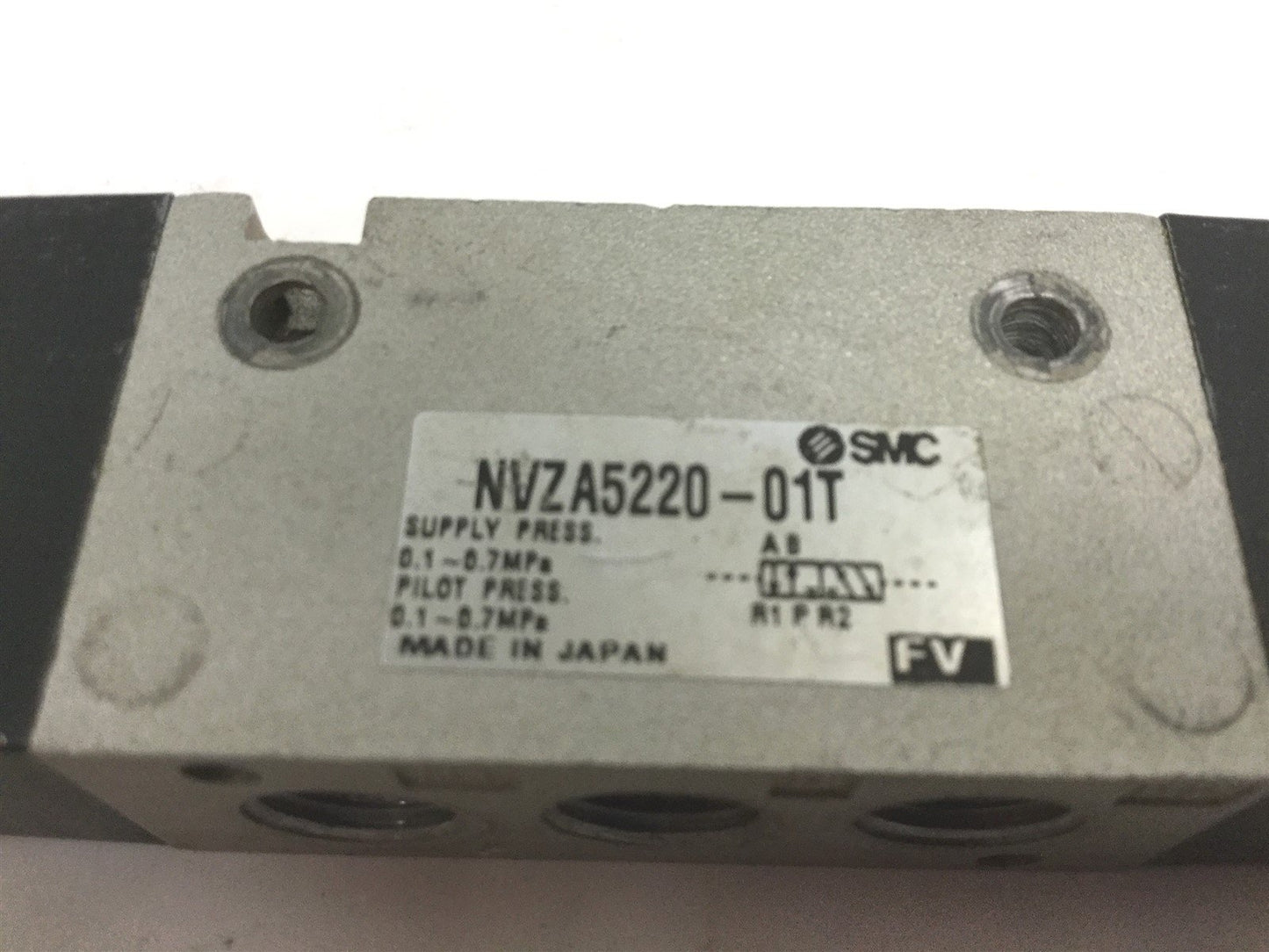 Used SMC NVZA5220-01T Air Operated Valve, 2-Position 5-Way, Ports: 1/8" NPT