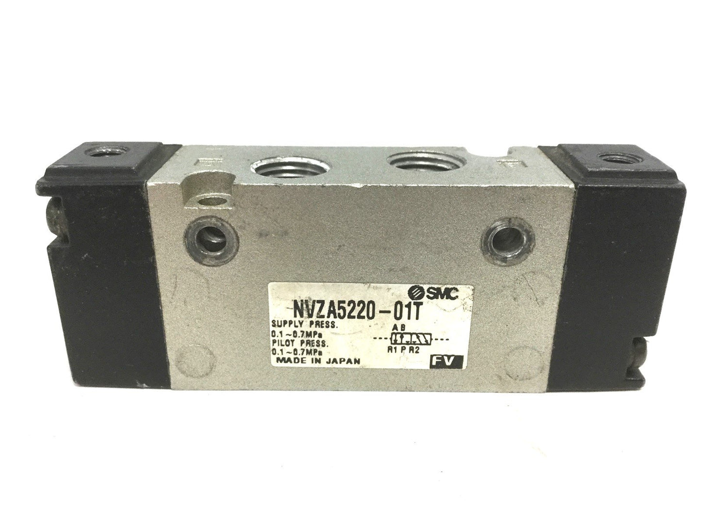 Used SMC NVZA5220-01T Air Operated Valve, 2-Position 5-Way, Ports: 1/8" NPT