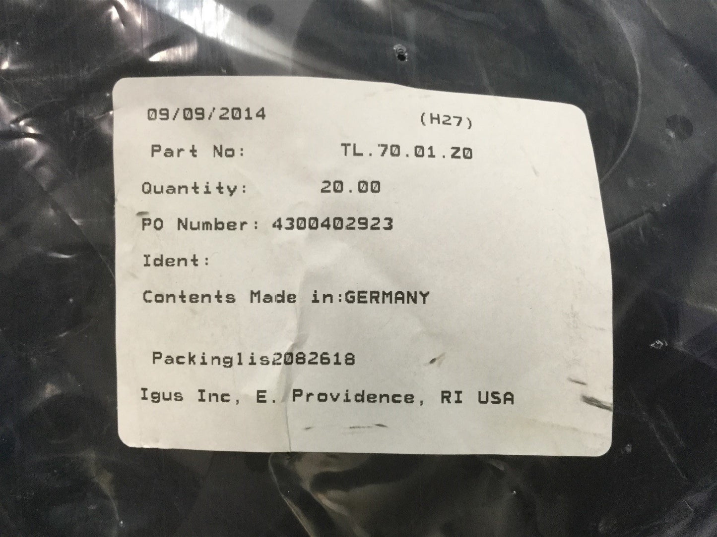 New – Open box IGUS TL.70.01.Z0 TriFlex E-Chain Mounting Bracket Intermediate TRL/TRC/TRE