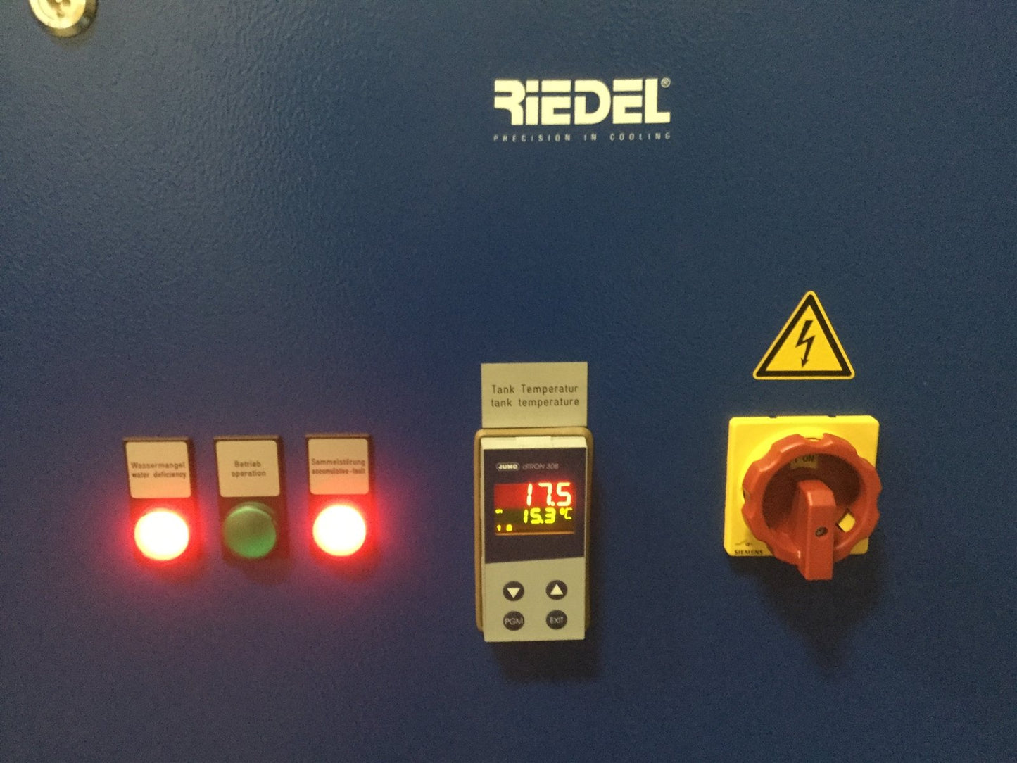 Used Riedel P-L 17W Closed Loop Cooling System Precision Temperature Control 460VAC
